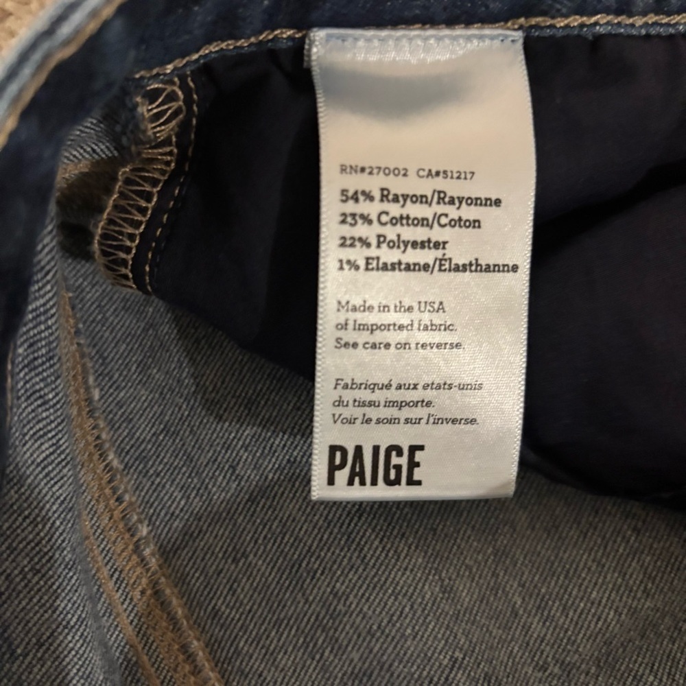 PAIGE Women’s High Waist Straight Leg Jeans - size 27​ - Picture 4 of 8